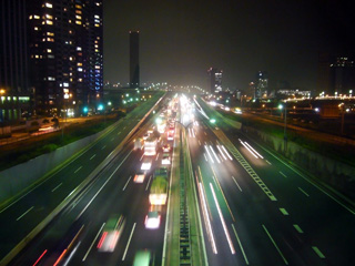 写真: 首都高湾岸線・有明JCT (2007.8.28)