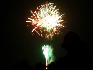 写真: 湖上祭の花火 2008 その7 (2008.8.1)