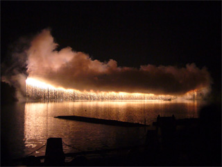 写真: 湖上祭の花火 2008 その13 (2008.8.1)