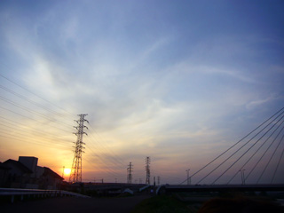 写真: 夕暮れの多摩川 (2009.5.1)
